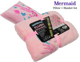 Glow in the Dark Blankets & Pillows Blanket + Pillow Set Mermaid Set Bedding - Tophatter Daily Deals