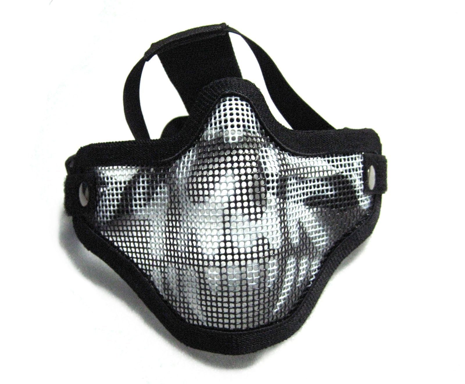 Metal Mesh Protective Mask SKULL Half Face Tactical Airsoft Military Face Mask - Tophatter Daily Deals
