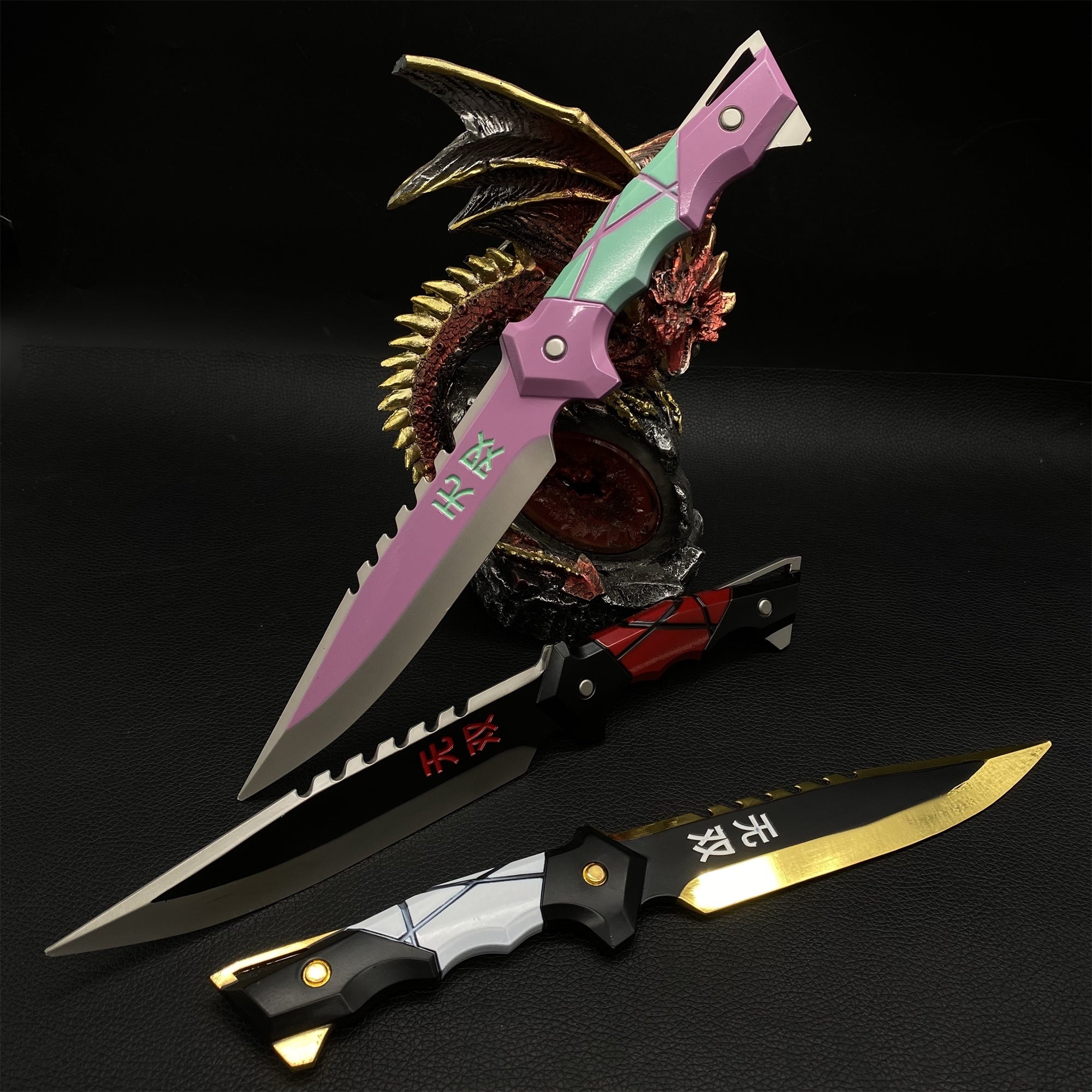 Metal Ego Knife Metal Melee Weapon Game Prop 3 Colors - Tophatter Daily Deals