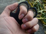 Metal Knuckle Duster Two-finger Broken Window Finger Tiger Martial Arts Practice Hand Buckle Fist Ring Fight Protective Gear EDC Tool - Tophatter Daily Deals