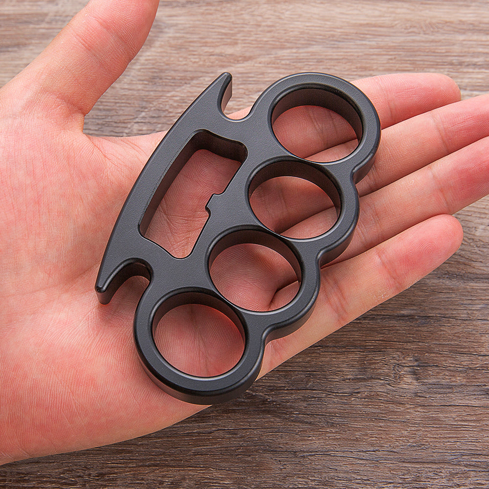 2024 New Four Finger Metal Knuckle Duster Bottle Opener Brass Knuckles - Tophatter Daily Deals