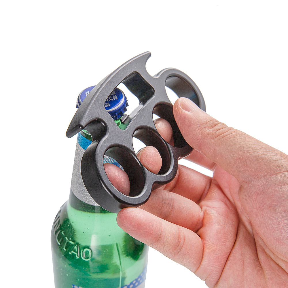2024 New Four Finger Metal Knuckle Duster Bottle Opener Brass Knuckles - Tophatter Daily Deals