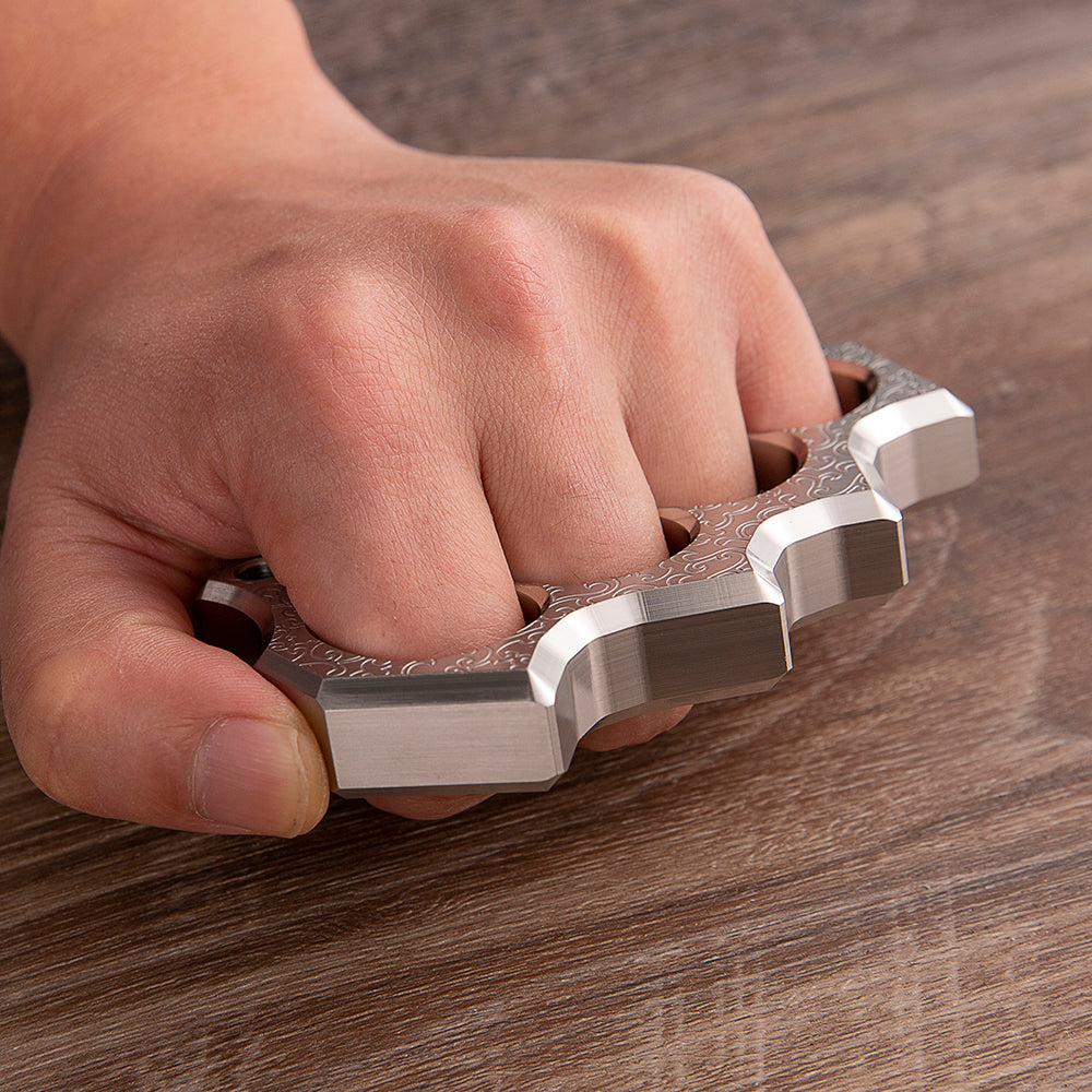 2025 New Black Wukong Full Stainless Steel Metal Knuckles Weapon Brass Knuckles - Tophatter Daily Deals