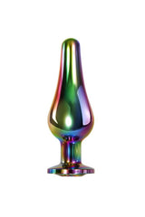 Evolved - Rainbow Metal Butt Plug - Small Sex Toy - Tophatter Daily Deals
