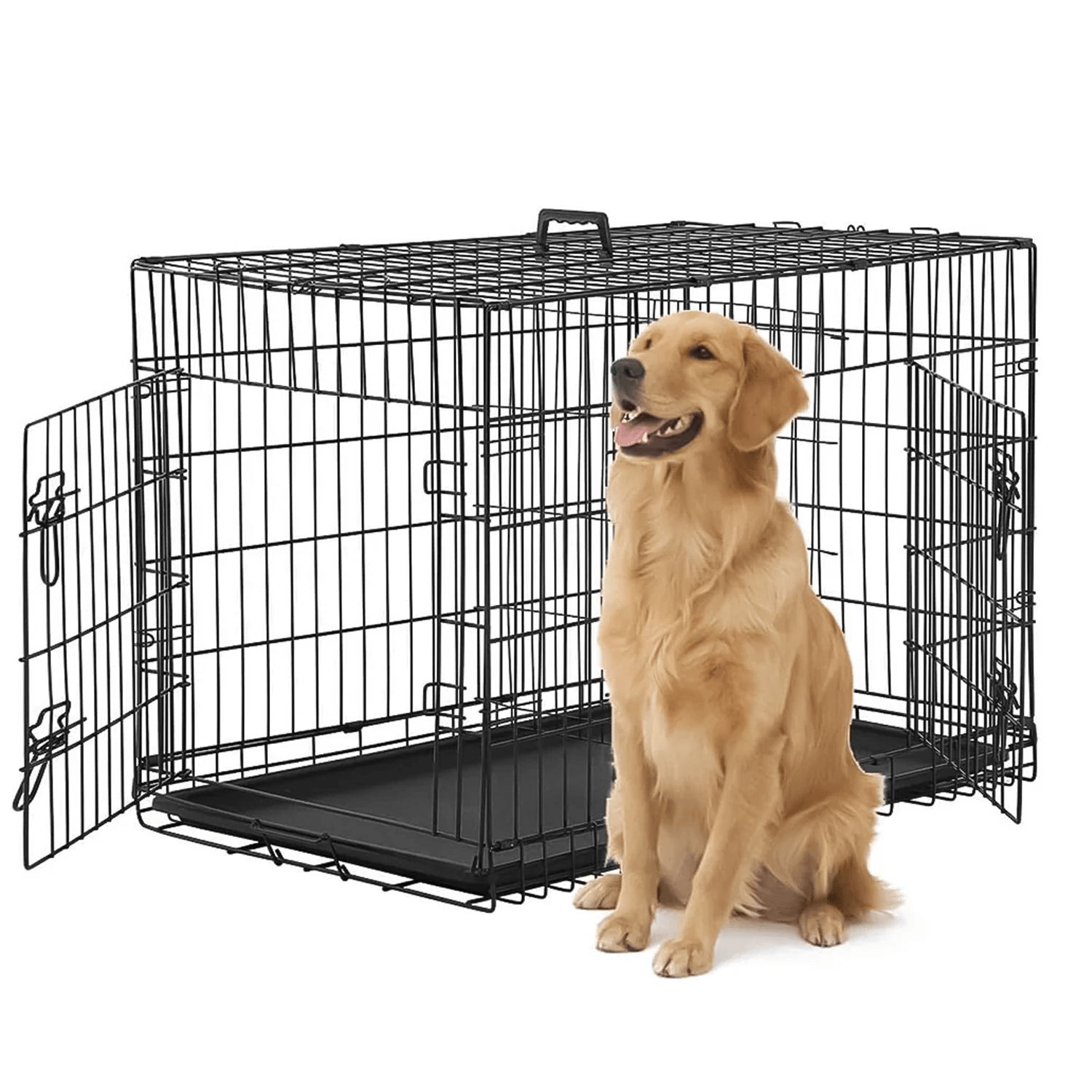 Metal Cages for Dogs - Dog Cage Puppy Pet Crate Carrier Pet Products - Tophatter Daily Deals