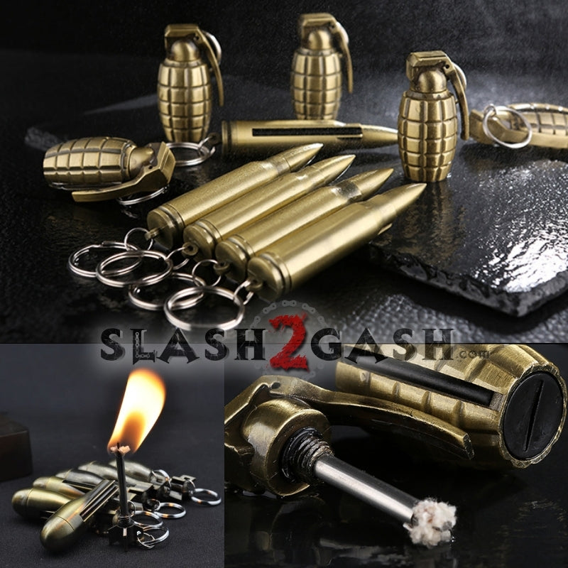 Metal Fire Starter - Emergency Permanent Match Survival Key Chain Key Chain - Tophatter Daily Deals