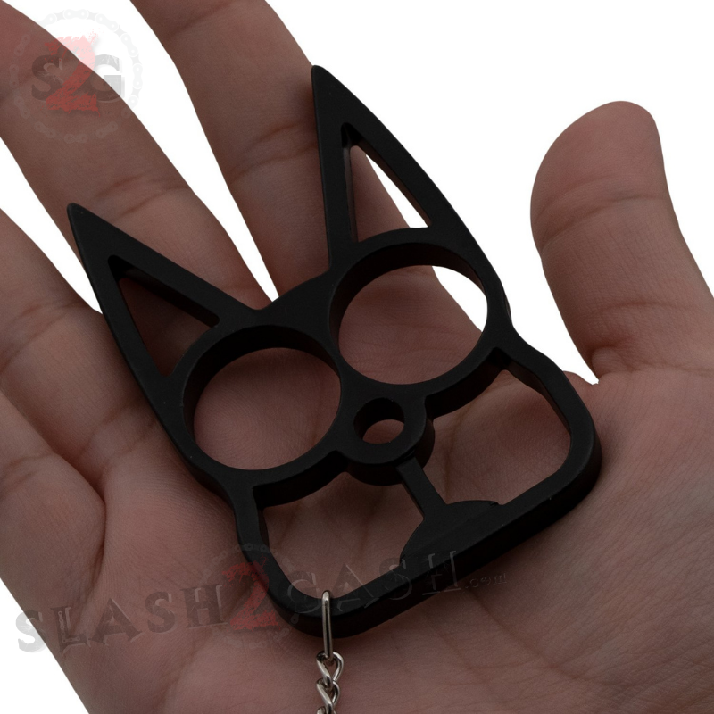 "Metal Cat" Self Defense Kitty Keychain Knuckles - Asst. colors SD-KeyChain - Tophatter Daily Deals