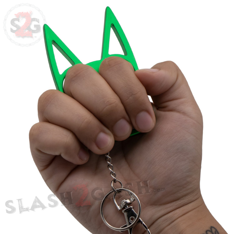 "Metal Cat" Self Defense Kitty Keychain Knuckles - Asst. colors SD-KeyChain - Tophatter Daily Deals