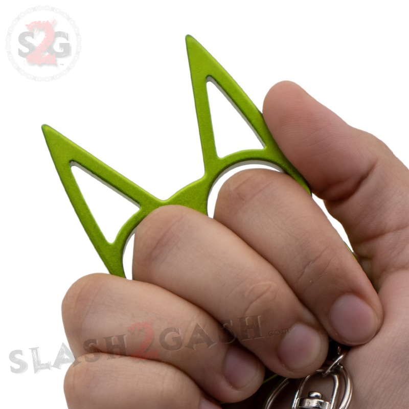 "Metal Cat" Self Defense Kitty Keychain Knuckles - Asst. colors SD-KeyChain - Tophatter Daily Deals
