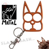 "Metal Cat" Self Defense Kitty Keychain Knuckles - Asst. colors SD-KeyChain - Tophatter Daily Deals