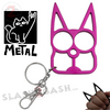 "Metal Cat" Self Defense Kitty Keychain Knuckles - Pink SD-KeyChain - Tophatter Daily Deals