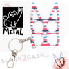 "Metal Cat" Self Defense Kitty Keychain Knuckles - Asst. colors USA - Red, White & Blue SD-KeyChain - Tophatter Daily Deals