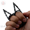 "Metal Cat" Self Defense Kitty Keychain Knuckles - Zebra Print SD-KeyChain - Tophatter Daily Deals