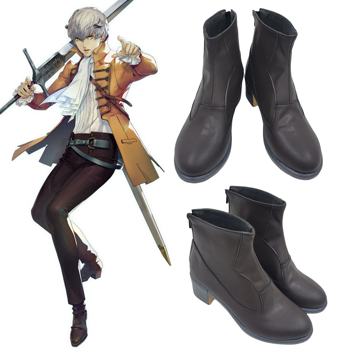 Metaphor: ReFantazio Strohl Black Cosplay Shoes Shoes/Boots - Tophatter Daily Deals