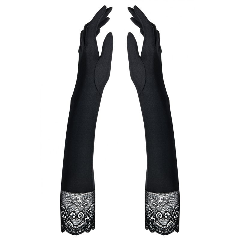 Miamor Elbow-Length Gloves with Lace and Sparkling Stones > Clothes > Accessories - Tophatter Daily Deals