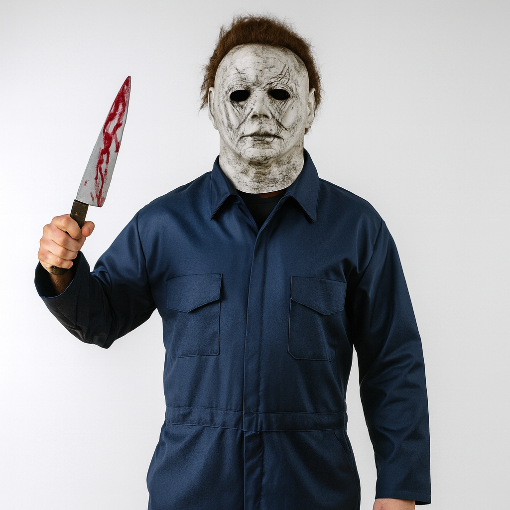 Authentic Michael Myers Halloween Costume for Adults with Realistic Mask - Perfect for Cosplay and Horror-Themed Events Halloween Costumes - Tophatter Daily Deals
