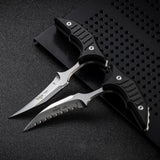 MicroTech Double Bee Shape Push Dagger - Serrated Blade - Tophatter Daily Deals