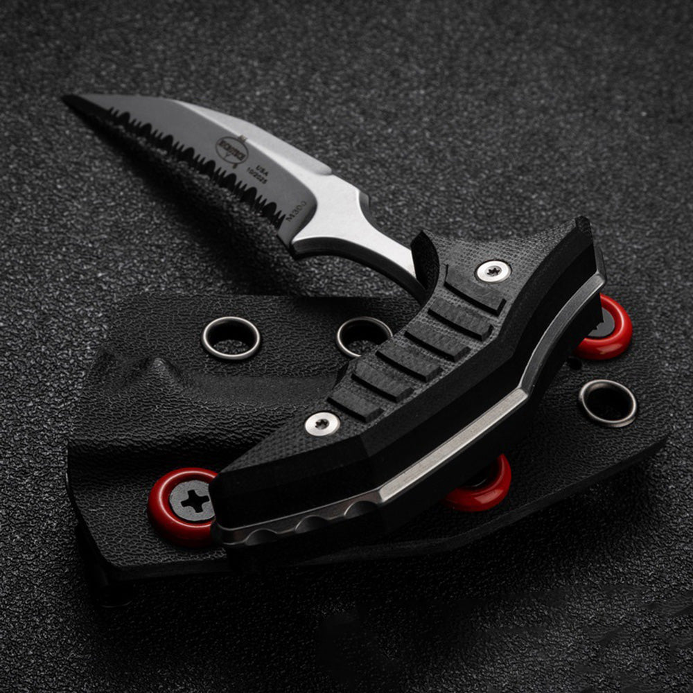 MicroTech Double Bee Shape Push Dagger - Serrated Blade - Tophatter Daily Deals