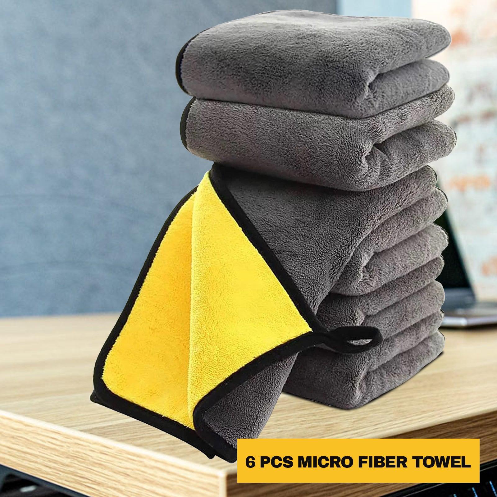 Microfiber Cloth for Cleaning - 6pcs Ultrasoft Large Quick Drying Car Microfiber Cleaning Towel Detailing Cloth Apparel & Accessories - Tophatter Daily Deals