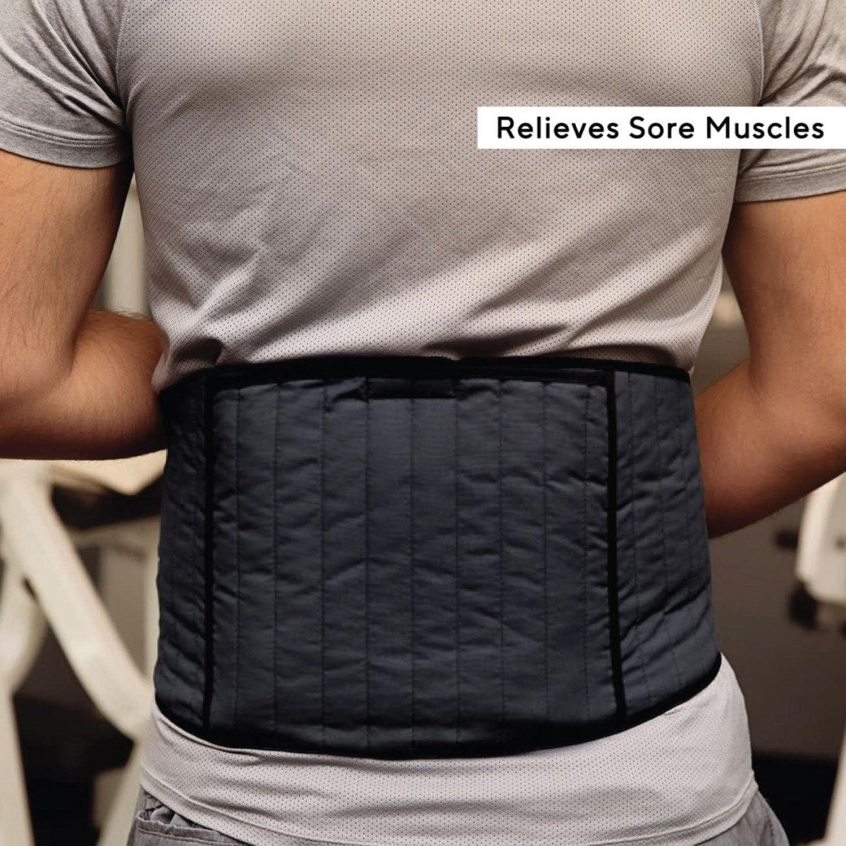 Microwavable Heat Wrap - Hotties Soothing Backwrap Microwavable Heat Wrap for Lower Back Pain Relief - Black Quilted Personal Care - Tophatter Daily Deals