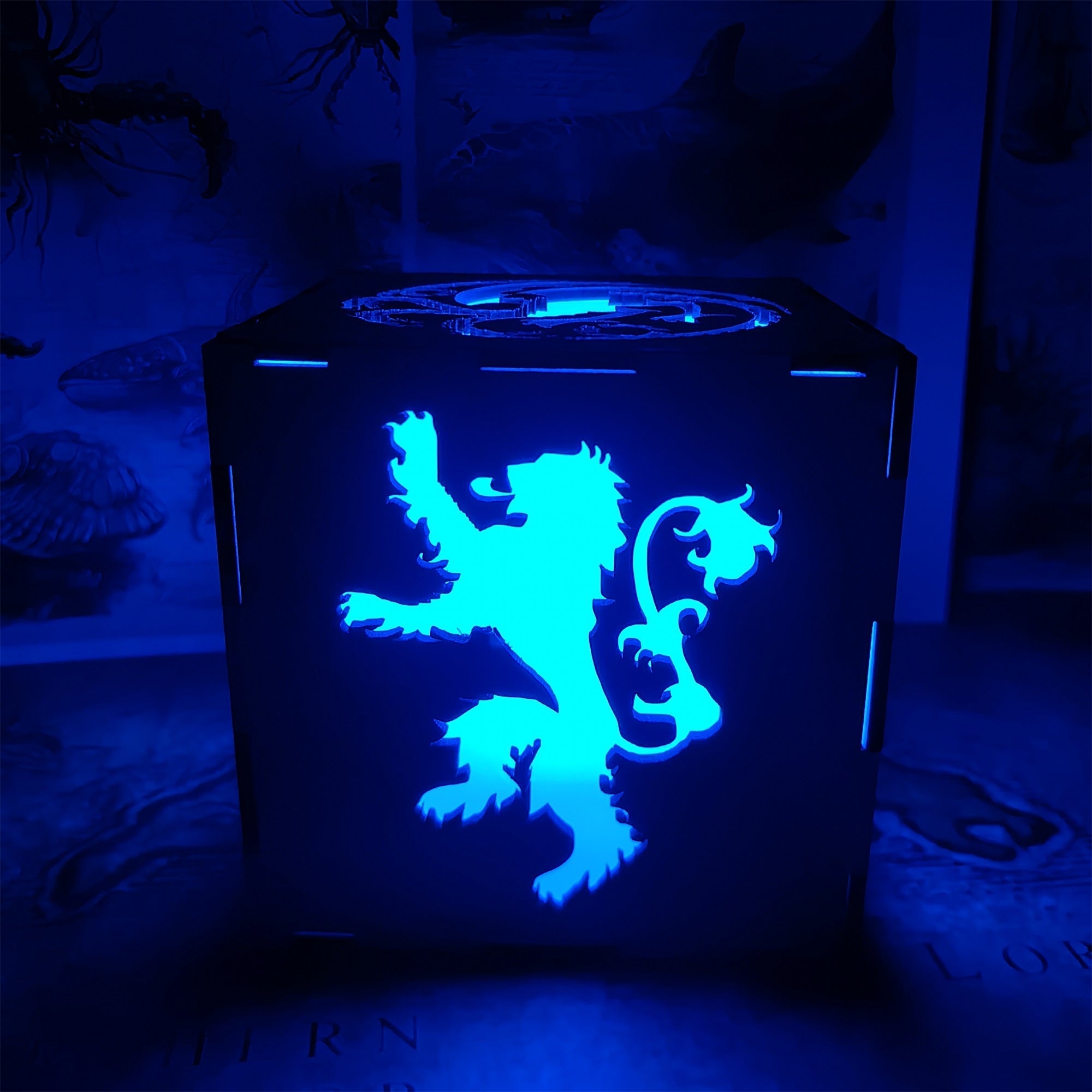 Middle Age Clan Insignia Wood Cube Light Desk Decor - Tophatter Daily Deals