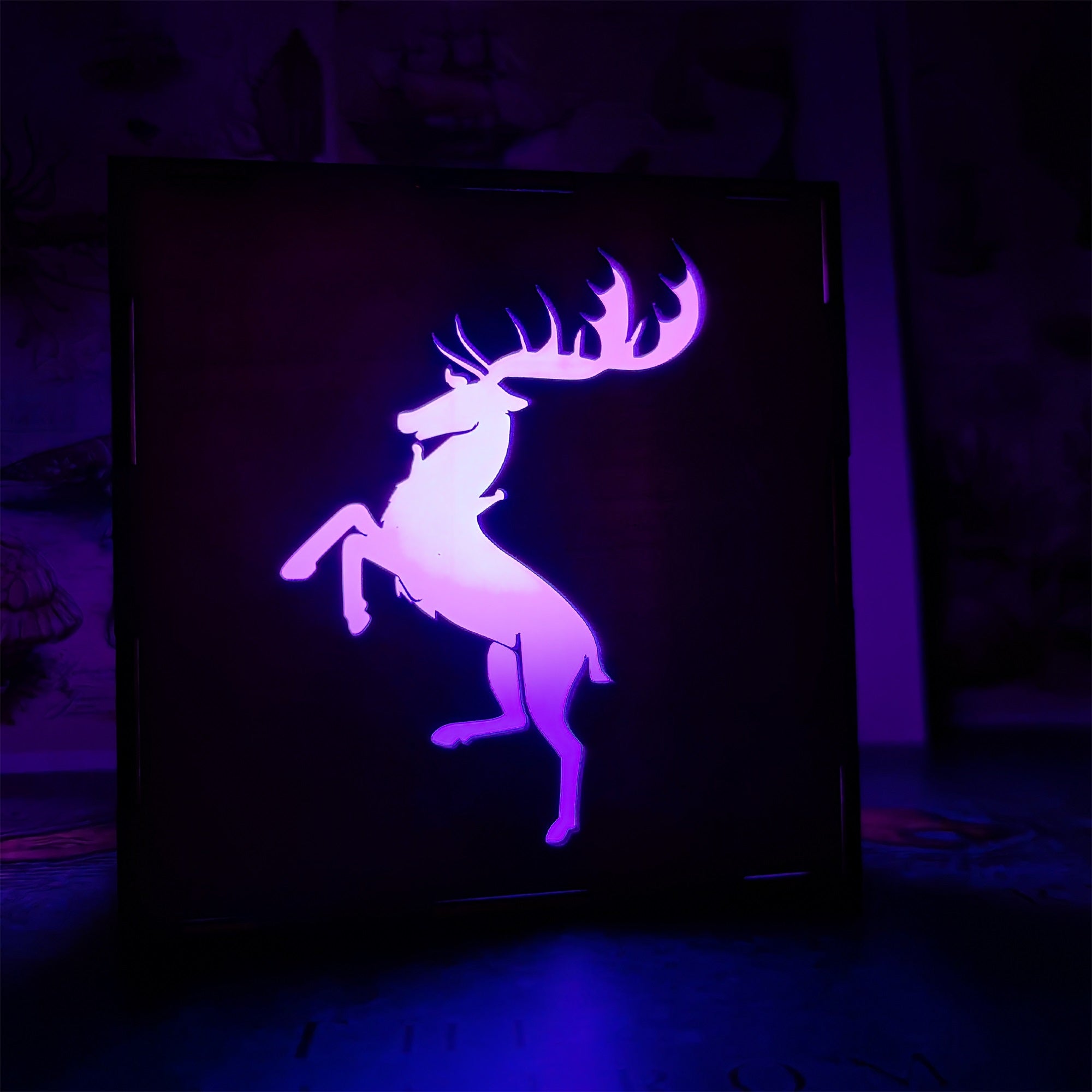 Middle Age Clan Insignia Wood Cube Light Desk Decor - Tophatter Daily Deals