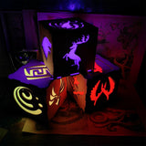 Middle Age Clan Insignia Wood Cube Light Desk Decor - Tophatter Daily Deals