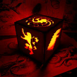 Middle Age Clan Insignia Wood Cube Light Desk Decor - Tophatter Daily Deals
