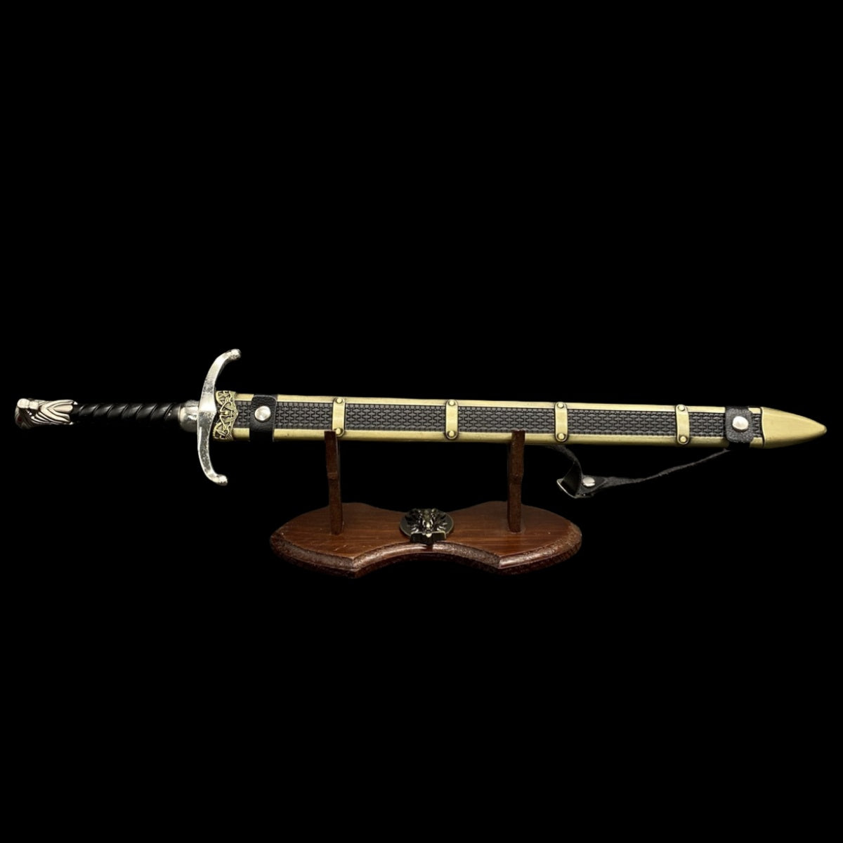 12 in 1 Ultimate Middle Ages Swords Miniature Craft For Display Longclaw Sword & Stand - Tophatter Daily Deals