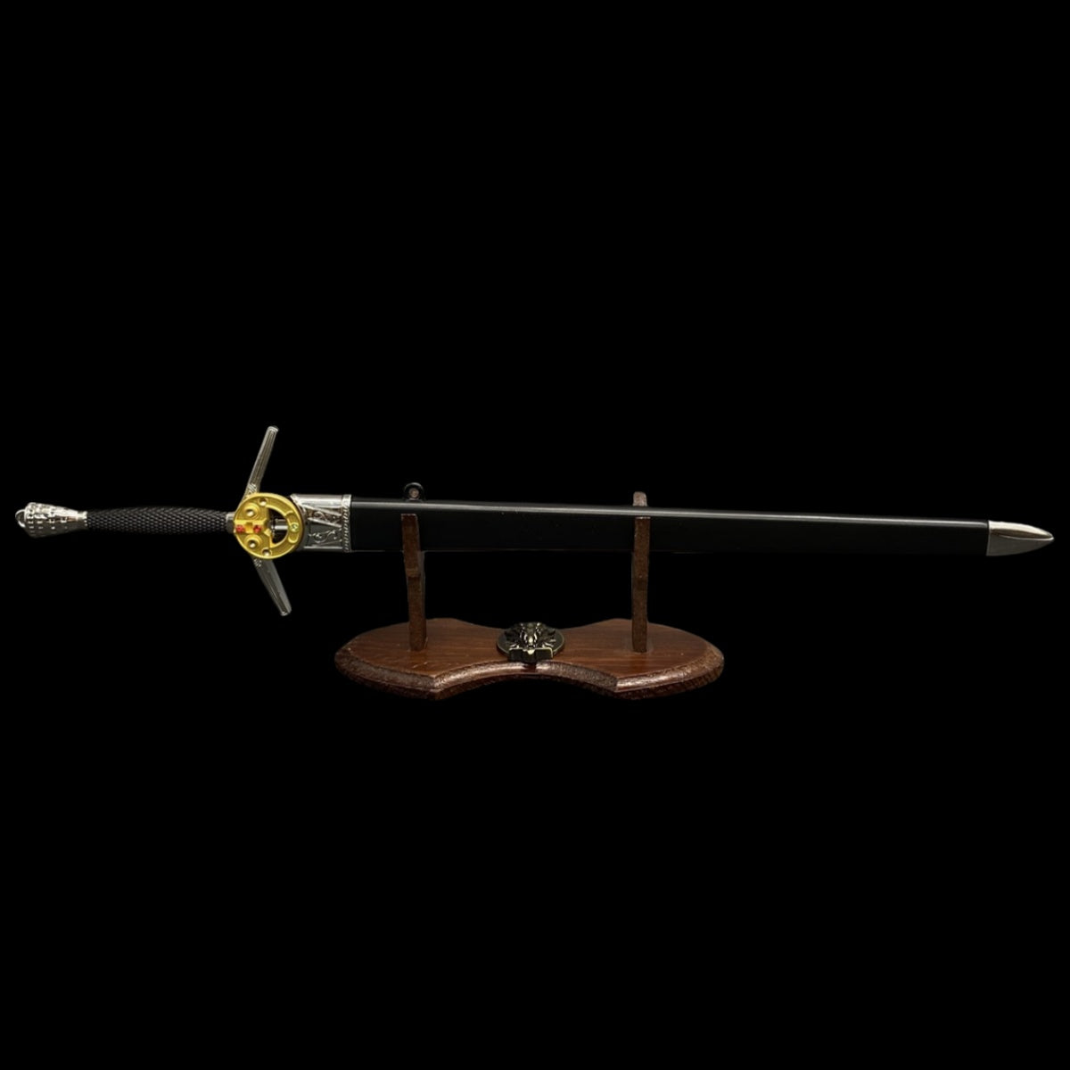 12 in 1 Ultimate Middle Ages Swords Miniature Craft For Display Geralt's Steel Sword & Stand - Tophatter Daily Deals