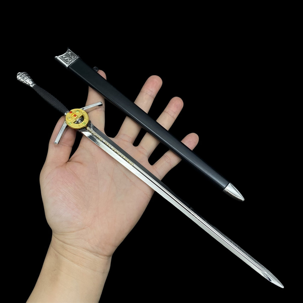 12 in 1 Ultimate Middle Ages Swords Miniature Craft For Display Geralt's Steel Sword - Tophatter Daily Deals