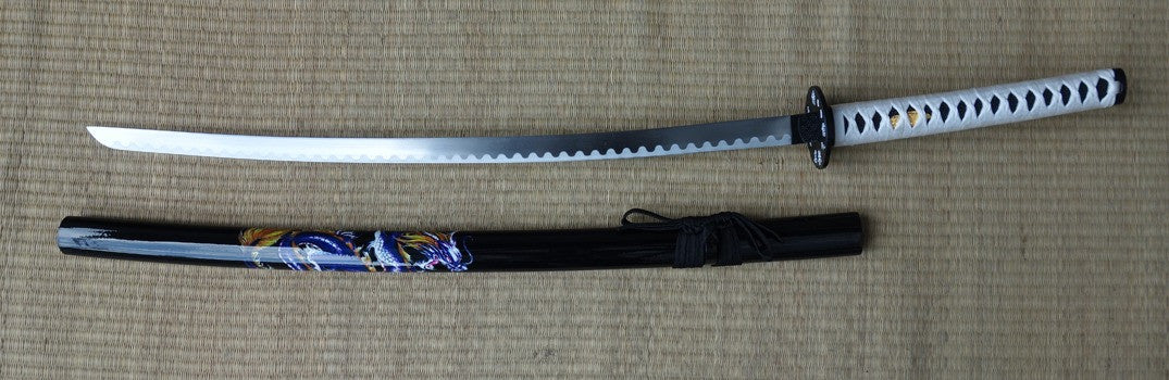 Dragons of the Seven Kingdoms - Midnight Dragon Display Katana (Metal, Straight Blade) Sword - Tophatter Daily Deals