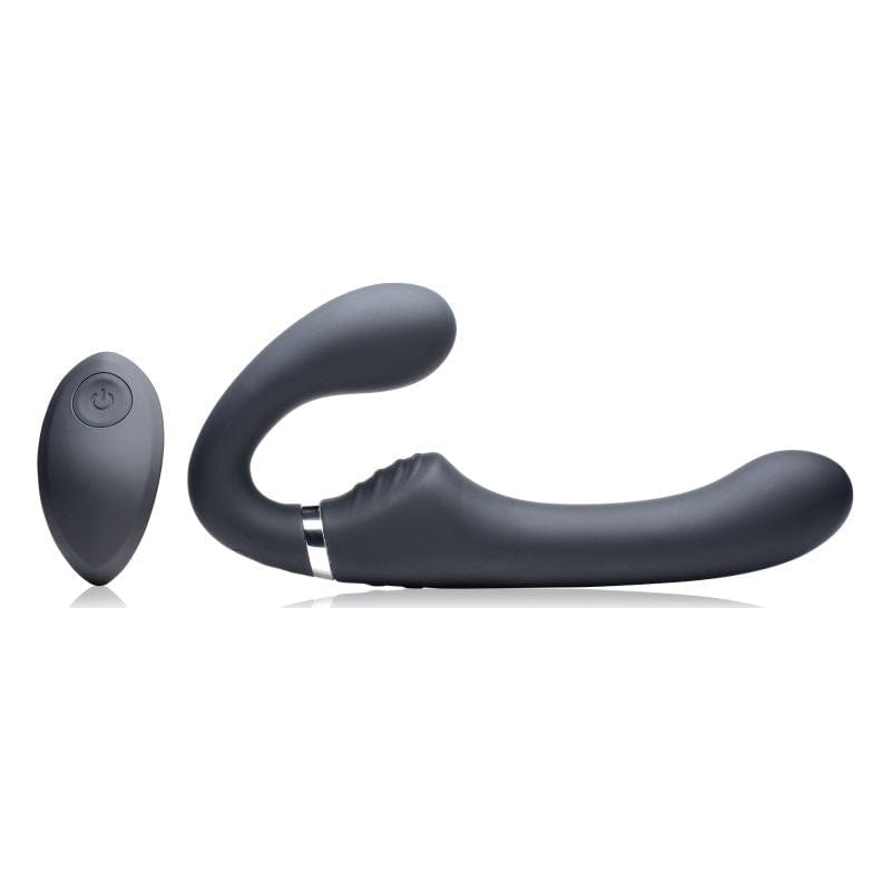 Mighty Rider 10X Strapless Strap-On Black with Remote Control > Dildos > Strapless Strap Ons - Tophatter Daily Deals