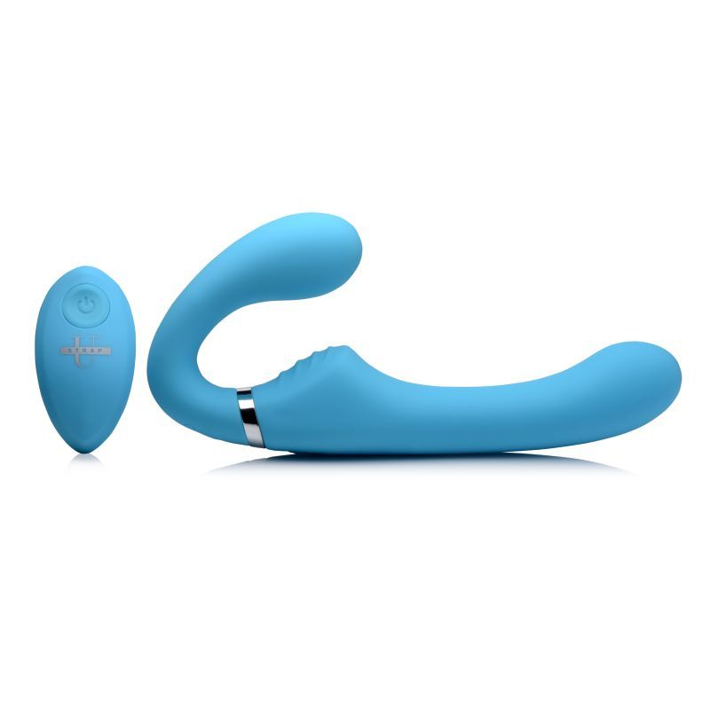 Mighty Rider 10X Strapless Strap-On Blue with Remote Control > Dildos > Strapless Strap Ons - Tophatter Daily Deals
