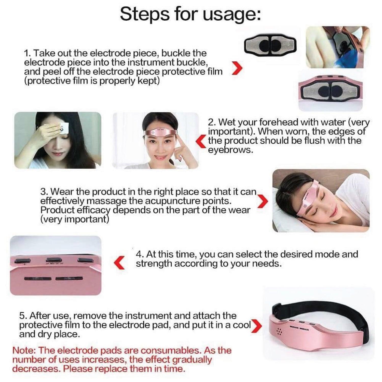 Tens Machine for Migraine - Electric Head Massager Migraine PainRelax Device Headache Relief Aid Therapy SDJ Health & Beauty - Tophatter Daily Deals