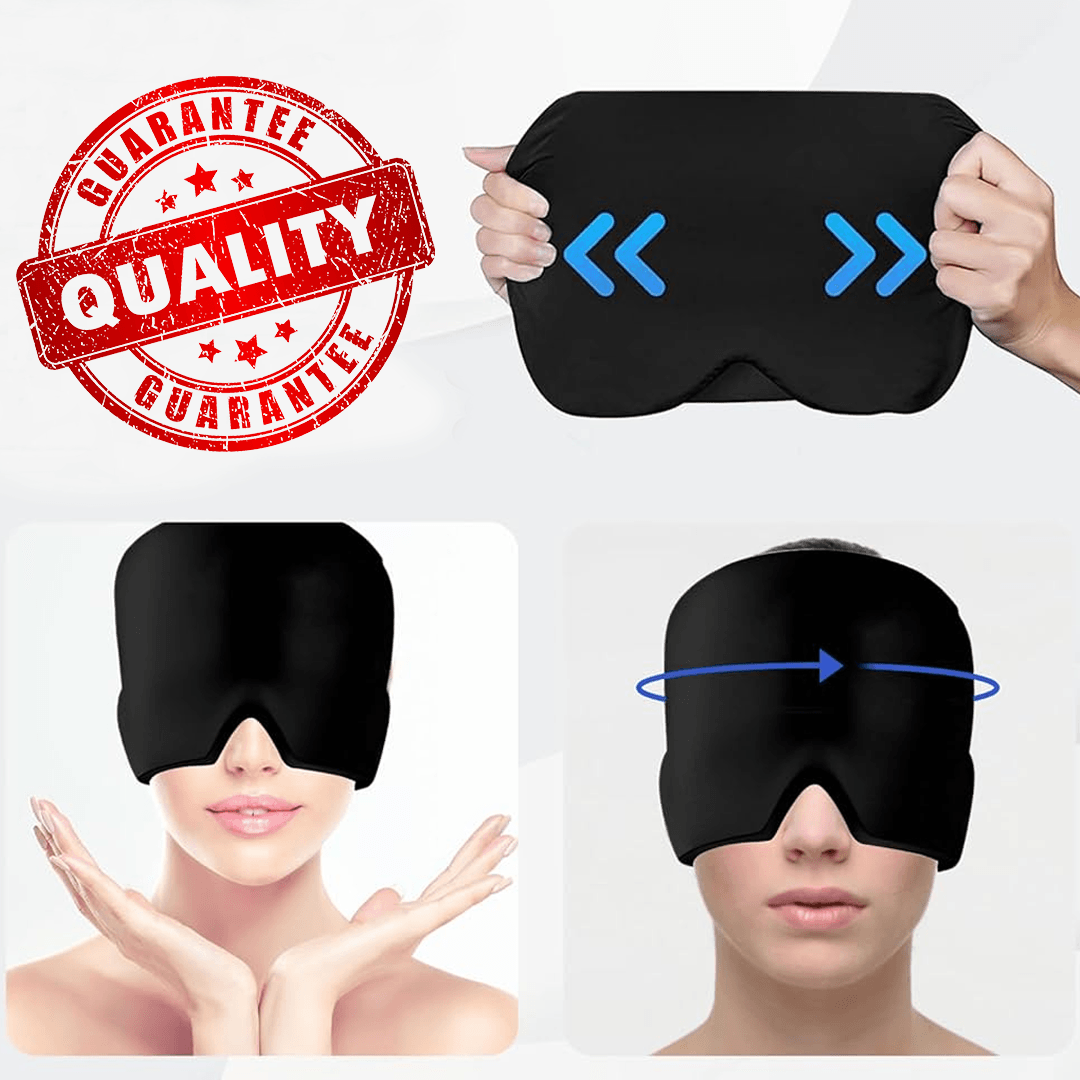 Headache and Migraine Relief Cap - Ice Mask or Hat for Migraines Tension Relief Dark and Cool Cap Hot Sale - Tophatter Daily Deals