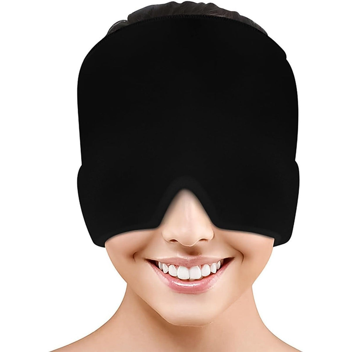 Headache and Migraine Relief Cap - Ice Mask or Hat for Migraines Tension Relief Dark and Cool Cap Hot Sale - Tophatter Daily Deals