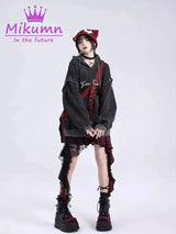 Mikumn Gothic Punk Rock Irregular Plaid Skirt Harajuku Y2k Girls Fashion High Waist Asymmetric Lace Short Skirts Chic Streetwear - Tophatter Daily Deals