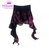 Mikumn Gothic Punk Rock Irregular Plaid Skirt Harajuku Y2k Girls Fashion High Waist Asymmetric Lace Short Skirts Chic Streetwear Pink - Tophatter Daily Deals