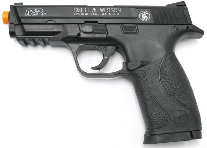 Smith & Wesson M&P40 Spring Pistol Heavyweight Airsoft Gun 2 Mags Collectible Weapons - Tophatter Daily Deals