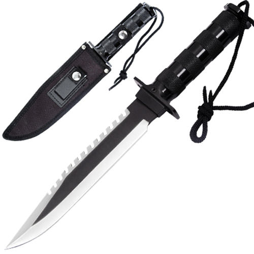 Survival Military Bowie Hunting Knife Collectible Weapons - Tophatter Daily Deals