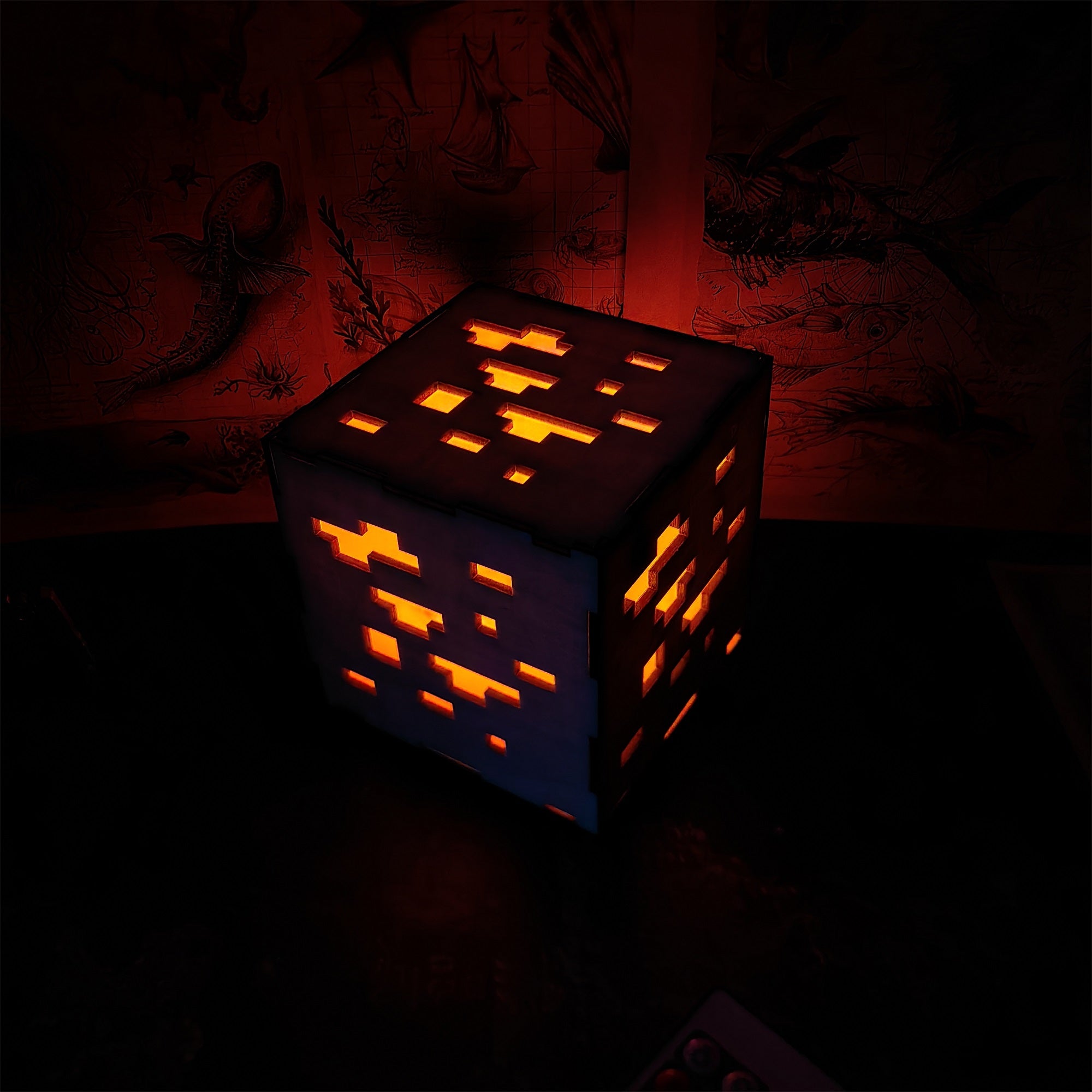 Handmade Minecraft Wooden Lantern Night Light - Tophatter Daily Deals