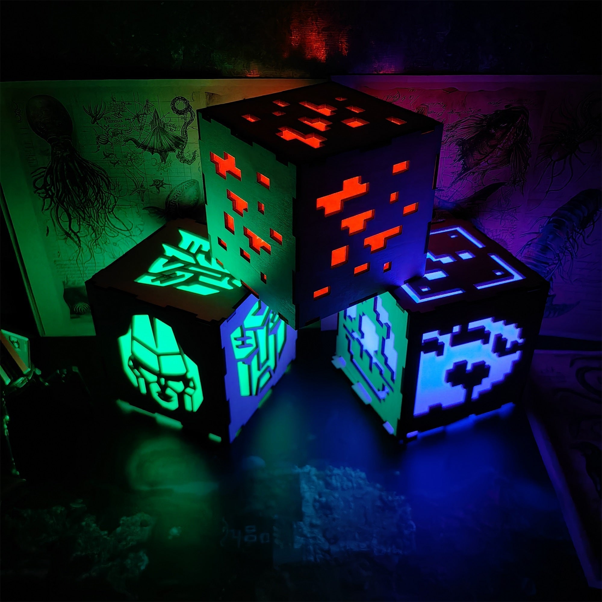 Handmade Minecraft Wooden Lantern Night Light - Tophatter Daily Deals