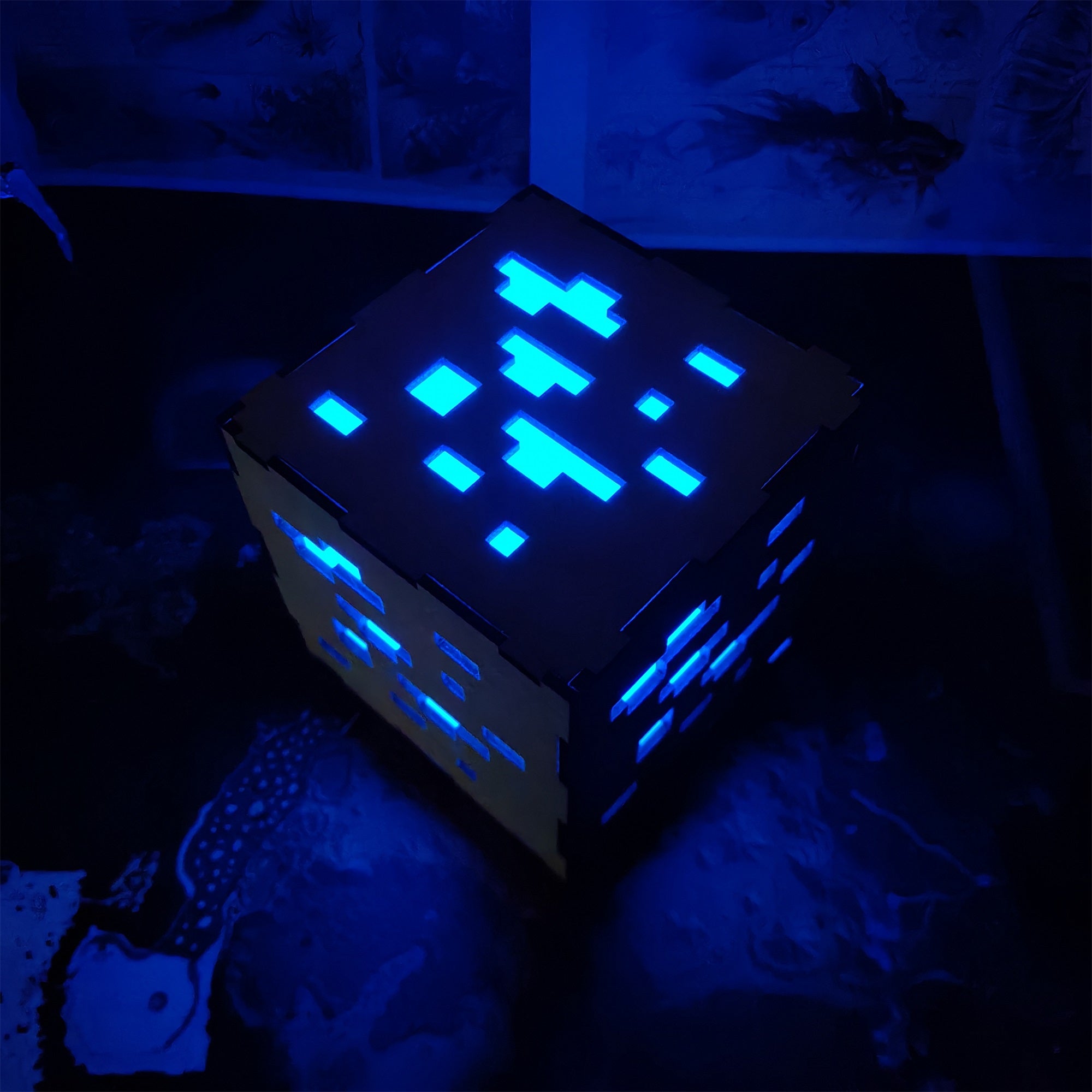Handmade Minecraft Wooden Lantern Night Light - Tophatter Daily Deals