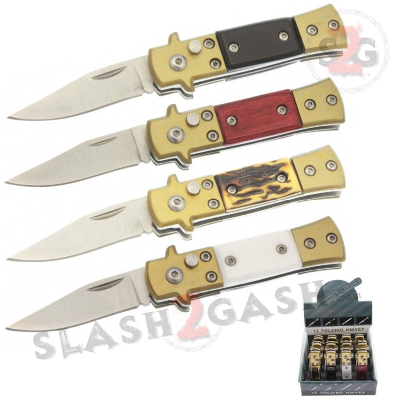 Mini Bronze Stiletto Auto Knife Cali Legal Switchblade - 4 colors Knife-Auto - Tophatter Daily Deals