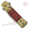 Mini Bronze Stiletto Auto Knife Cali Legal Switchblade - Rosewood Knife-Auto - Tophatter Daily Deals