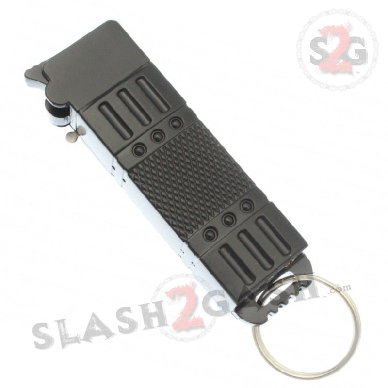 Mini Automatic Knife w/ Lighter Cali Legal Black Switchblade - Marines Knife-Auto - Tophatter Daily Deals