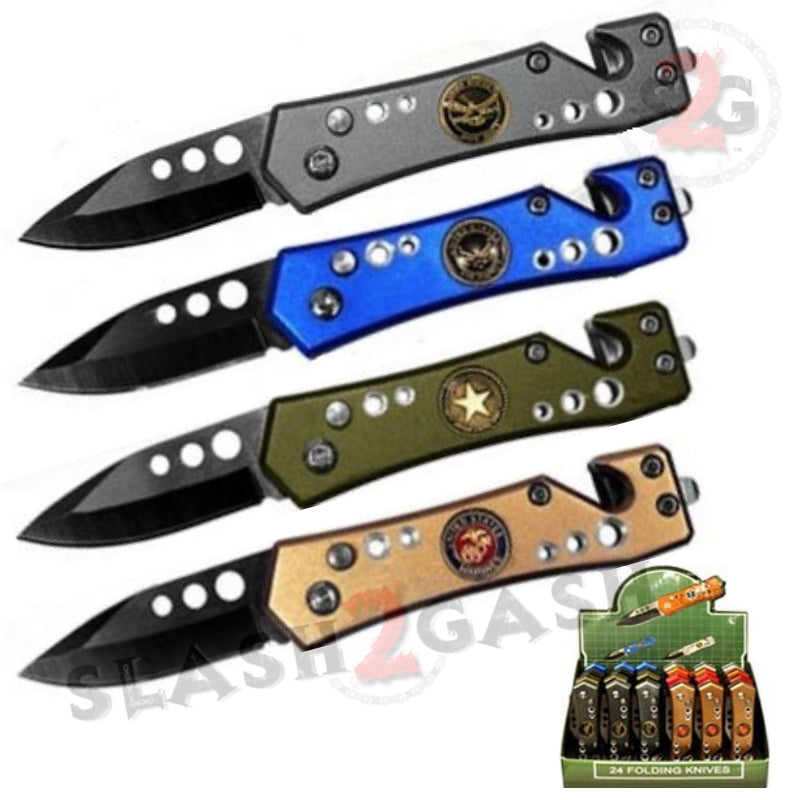 Mini Rescue Auto Knife Cali Legal Armed Forces Switchblade - 4 colors Knife-Auto - Tophatter Daily Deals