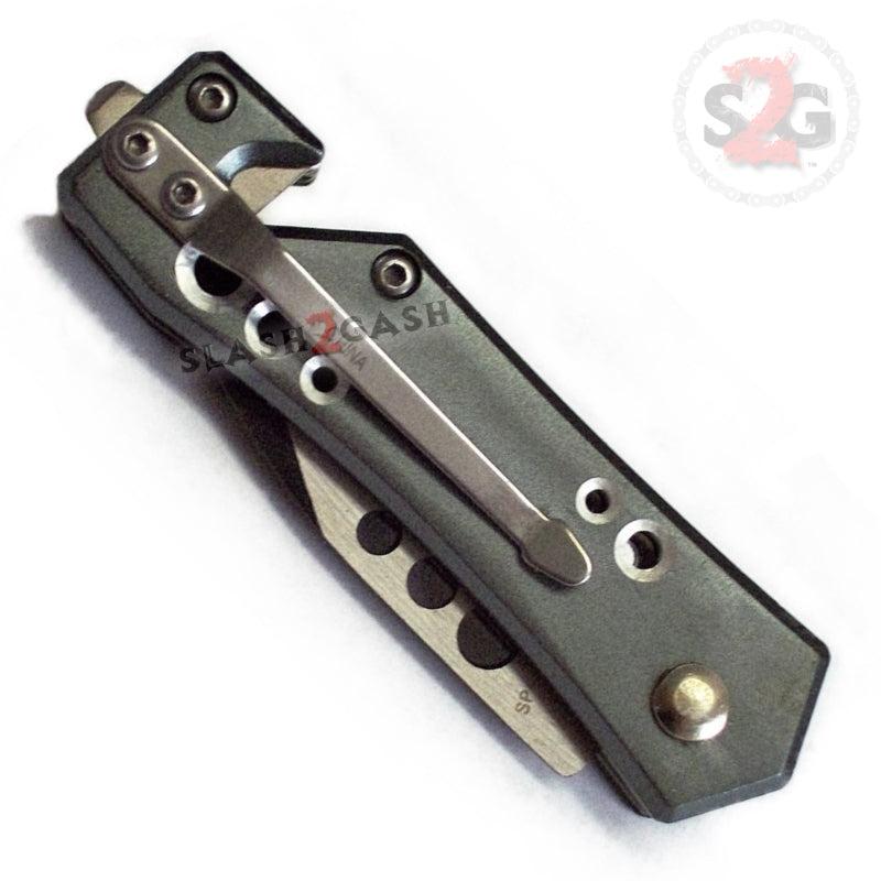 Mini Rescue Auto Knife Cali Legal Grey Switchblade - Navy Seals Knife-Auto - Tophatter Daily Deals