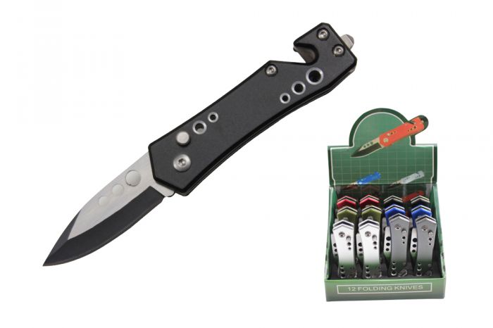 Mini Rescue Auto Knife Cali Legal Push Button Switchblade - 6 colors Knife-Auto - Tophatter Daily Deals